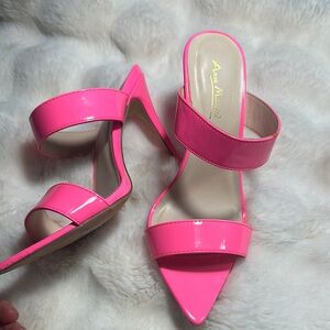 Amina Muaddi Pink Women's Heels